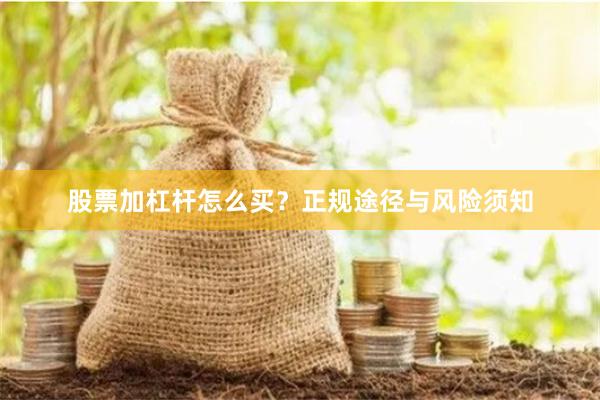 股票加杠杆怎么买？正规途径与风险须知